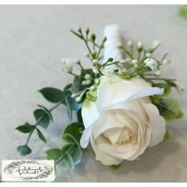 Vőlegény kitűző fehér 