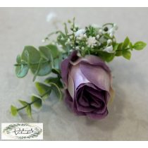 Vőlegèny kitűző lila