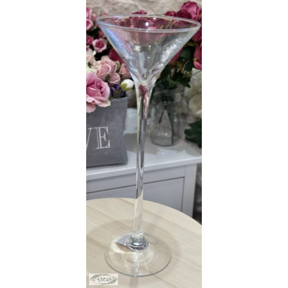 Martinis váza 40*15 cm bérelhető 1500 Ft/db