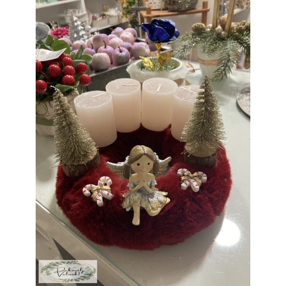 DIY angyalkás adventi koszorú 
