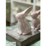 Nyúl nyuszi pasztell rózsaszín kerámia elegáns nyuszi