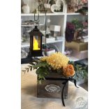 Őszi LED-és asztaldísz 9*9 cm