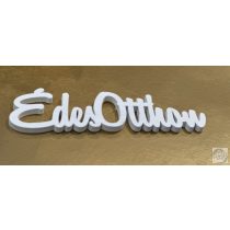 Fa tábla Édes otthon felirat 15*4,5 cm fehér