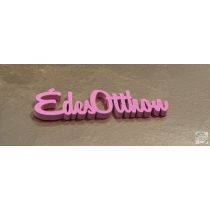 Fa tábla Édes otthon felirat 10*3 cm rózsaszín