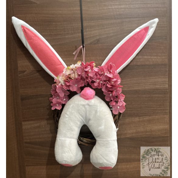 Ajtódísz kopogtató nyuszi popo popi popsi pink