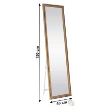   Tükör 40*150 cm barna elegáns kerettel üdvözlő szöveggel, bérelhető 10.000 Ft/alkalom