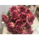 Rózsa csokor magenta  36 cm 11 szál mű