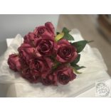 Rózsa csokor magenta  36 cm 11 szál mű