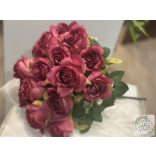 Rózsa csokor magenta  36 cm 11 szál mű