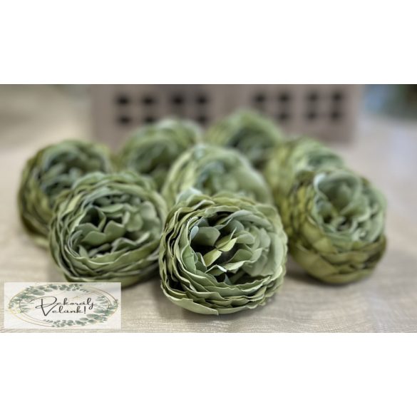 Boglárka fej vintage zöld 5 cm