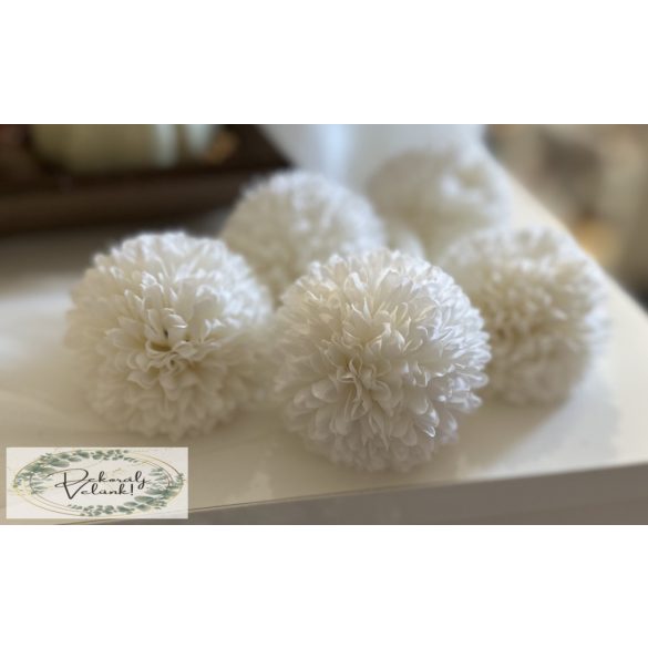 Krizantém fej 7 cm fehér