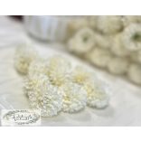 Krizantém fej  mini 4 cm törtfehér