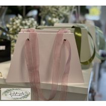   Retikül ridikül ballagó táska fa púder halvány rózsaszín, halvány menta , krémfehér színekben 13,5*7,5*14,5 cm 