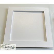 Fa képkeret 25*25 cm fehér díszíthető