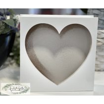 Doboz szív alakú kaspó  20*19*5  cm fehér