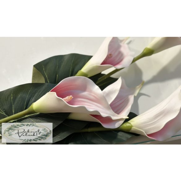 Kála 5 fejes rózsaszín 80 cm 