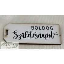   Dekor tábla Boldog születésnapot felirat  fehér fekete betűkkel