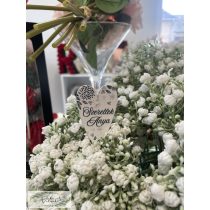   Fa tábla 'Szeretlek Anya ' felirattal 6 cm fekete fehér