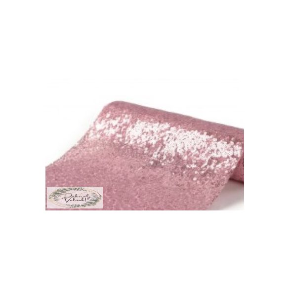Flitteres anyag 23cm*3m futó rózsaszín