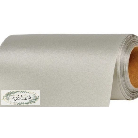 Tekercs 15cm*10m szatén világos ezüst székmasni anyag