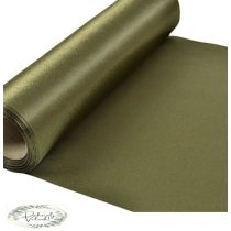 Tekercs15cm*10m szatén  székmasni anyag sötét mohazöld