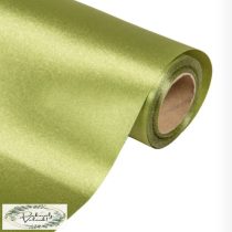 23cm*10m szatén tekercs székmasnihoz futó moha zöld 