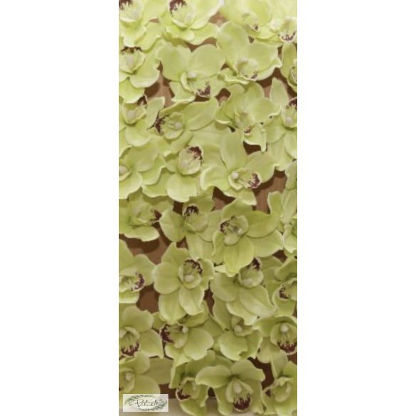 Orchidea selyem 16 db-os extra minőség zöld