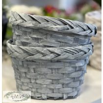 Kosár bélelt 19,5*12 cm 2 színben