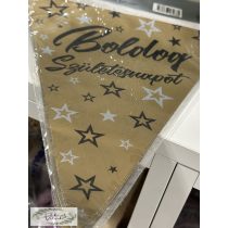   Füzér zászlós Boldog Szülinapot ! arany csillagos 3,2 m 