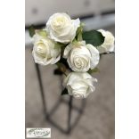 Rózsa csokor 74 cm száron, 7 db fej: 6cm , fehér