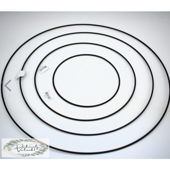 Fém karika 40 cm fekete