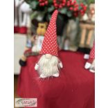 Karácsonyi Skandináv manó 28 cm piros sapkában_820