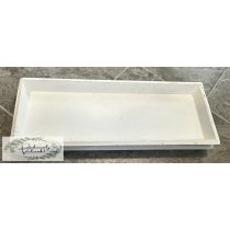 Fa tálca fehér 39*15 cm dekor tál 