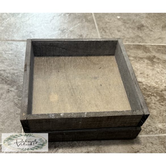 Fa tálca szürke 20*20 cm dekor tál 