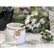 Hóvirág fém 3,5 cm virág 18cm hosszú 