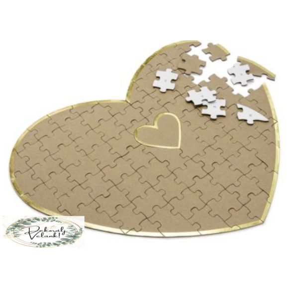 45x35,5 cm szív alakú puzzle vendégkönyv