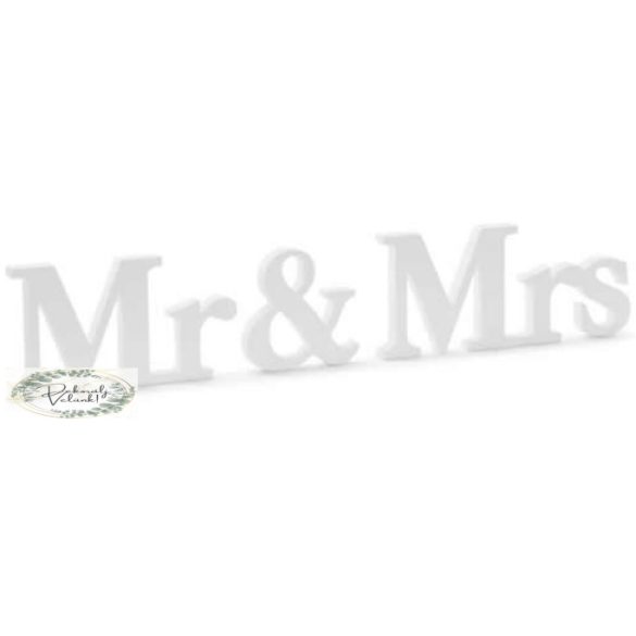 Mr & Mrs fa frelirat 50 * 9,5 cm fehér