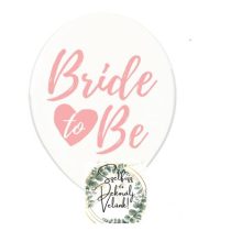   Bride to be latex lufi, átlátszó, pink felirat, 5 db/csomag