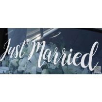 Just Married matrica autó dekioráció 33*45 cm