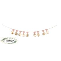   Füzér Bride to be 2,5 m hosszú fehér alapon, rose gold betűk