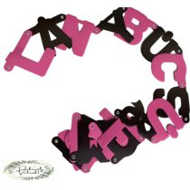   Füzér lánybúcsú folyamatban magenta fekete betűk 2m, 11 cm