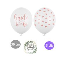 Bride to be latex lufi, fehér, felirattal, szájjal 5 db