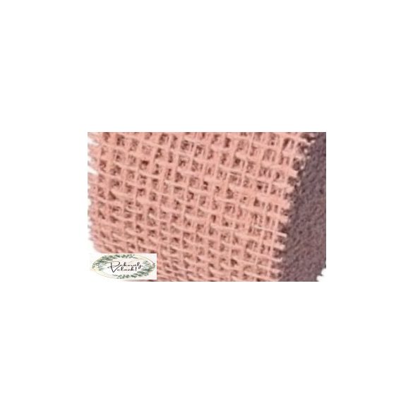 Juta szalag 5cm x 9,1m púder rózsaszín