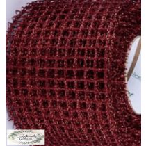 10cm x 9m len háló metál piros