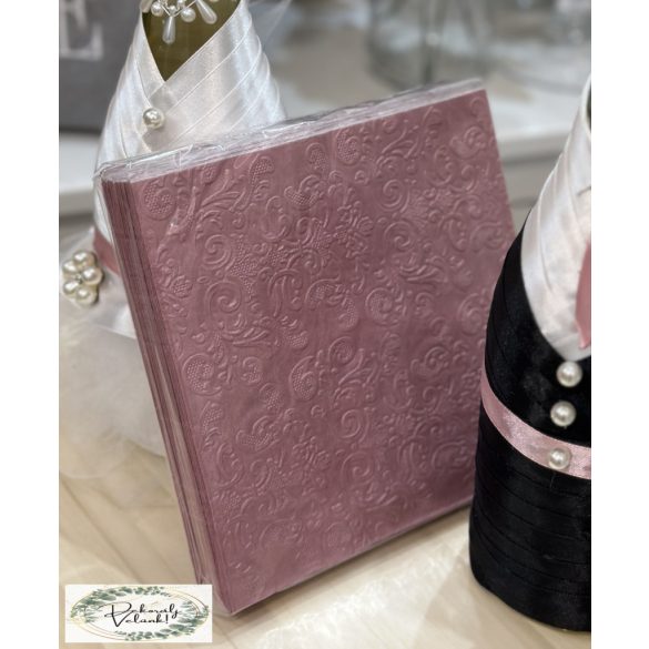 Szalvéta 33*33 cm,3 rétegű, textil hatású MÁLYVA
