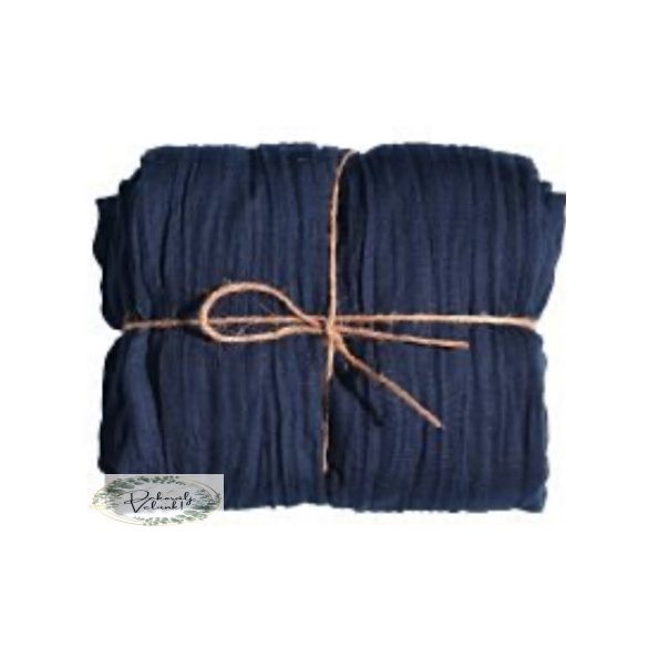 Géz anyag 89 cm * 3 m navy kék