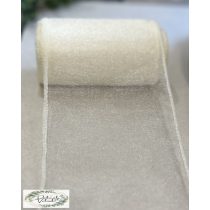 11cm*10m , szegett szélű organza EKRÜ székmasni anyag