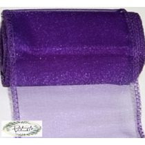   11cm*10m , szegett szélű organza  sötét lila székmasni anyag