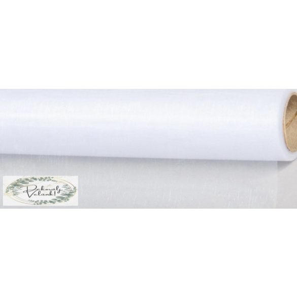 23,5 cm  * 10 m organza fehér