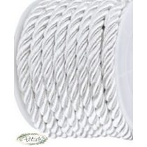 5mm x 5m zsinór fényes,metál,fehér